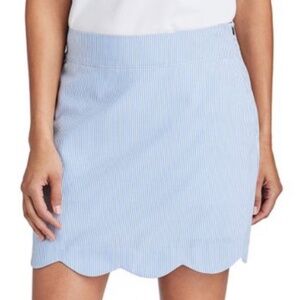 Seersucker Scalloped Skort